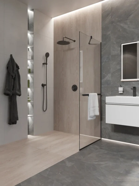 Душевой комплект Am.Pm X-Joy черный FP85A1RH22 (детальная фотография), современные, hi-tech