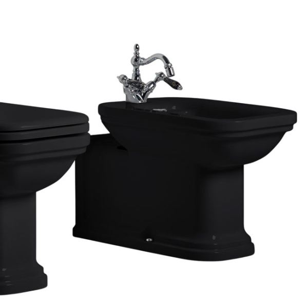 Биде напольное Kerasan Waldorf черное 4120K4 nero/cr *1 (детальная фотография)