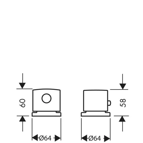 Смеситель на борт ванны термостатический Axor Uno 38480000 (детальная фотография), для ванны
