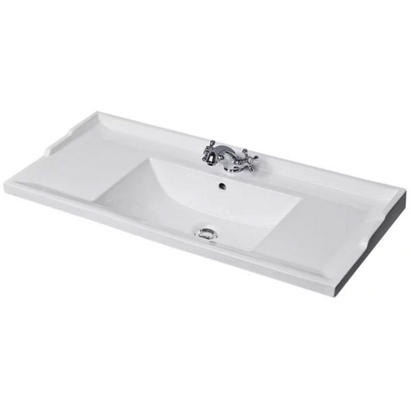 Раковина мебельная Caprigo 105 см белая Y-100В (детальная фотография)