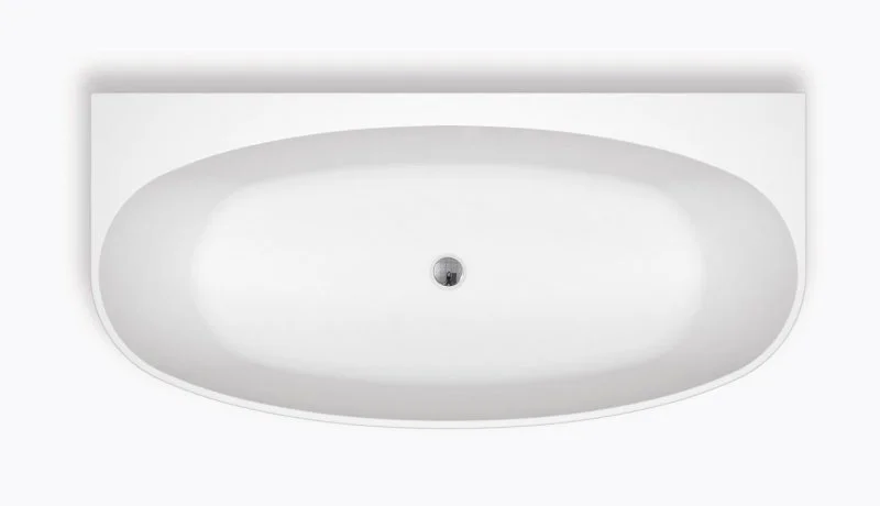 Ванна акриловая BelBagno 150х78 см полукруглая BB83-1500-W0 (детальная фотография), современныe, hi-tech