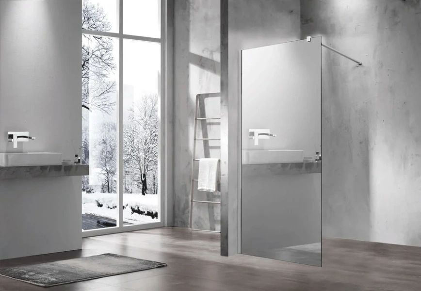 Душевая перегородка Vincea Walk-in 90 см хром стекло зеркальное VSW-1H900MR (детальная фотография), хром