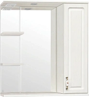 Зеркальный шкаф с подсветкой Style Line Олеандр-2 75 см рельеф пастель