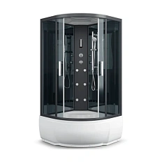 Душевая кабина Erlit Eclipse 100x100 см зеркальная задняя стенка