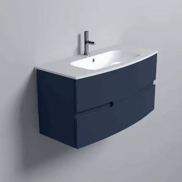 Тумба под раковину подвесная Jacob Delafon Nona 100 см глянцевый темно-синий EB1889RU-G98 (детальная фотография), современная, hi-tech