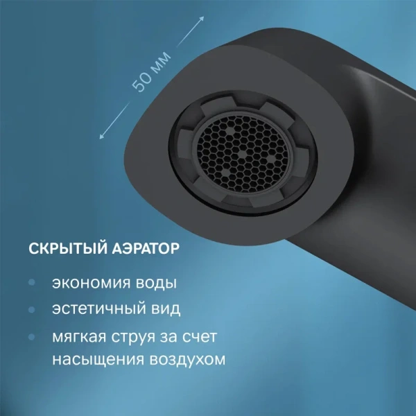 Смеситель для раковины Am.Pm Func черный матовый F8F92022 (детальная фотография), черные