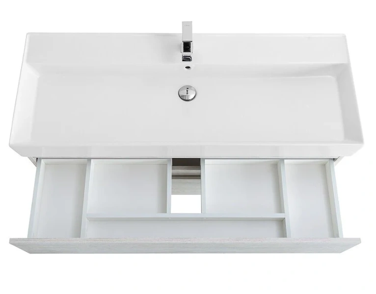 Тумба под раковину подвесная Cezares Molveno 120 см legno grigio MOLVENO 46-120-2C-SO-LG (детальная фотография), комплект (набор)