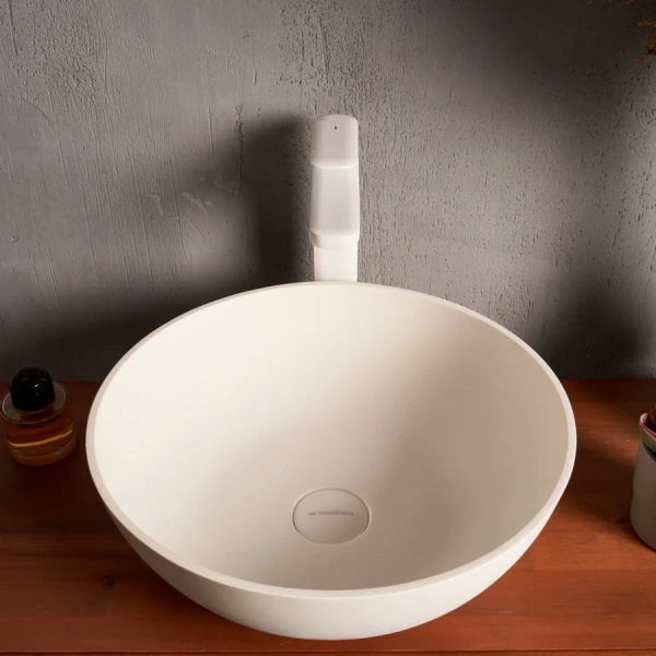 Раковина Montebianco Loreto Nemi 38 см белая матовая 20141 (детальная фотография), белые