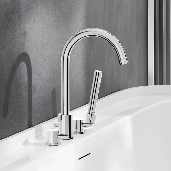 Смеситель для ванны Damixa Scandinavian Pure хром 360400000 (детальная фотография), современные, hi-tech