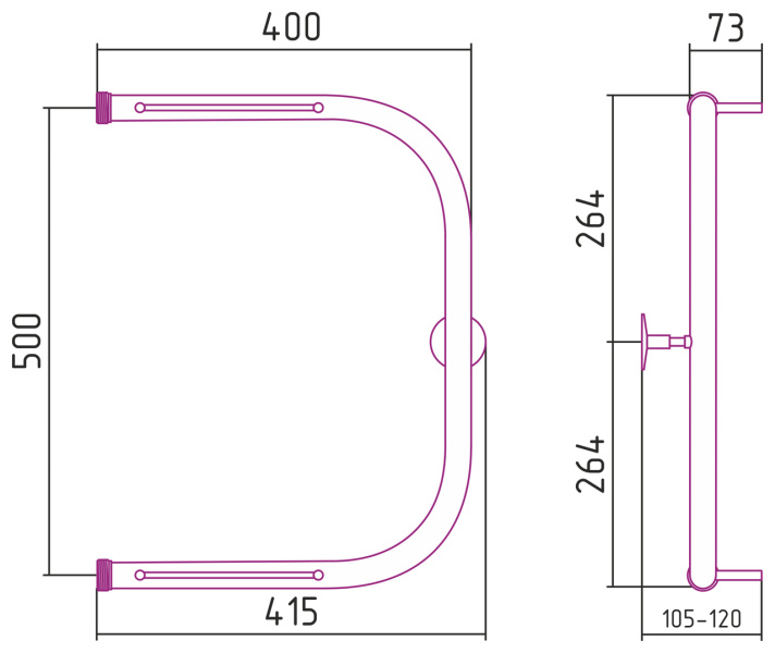 Схема (детальная фотография), для систем горячего водоснабжения, для систем отопления, c боковым подключением