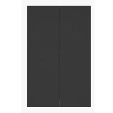 Шкаф подвесной Misty Поло 50 см антрацит/дуб Галифакс белый