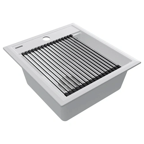 Мойка для кухни Paulmark Stepia 46 см белая - фото 1