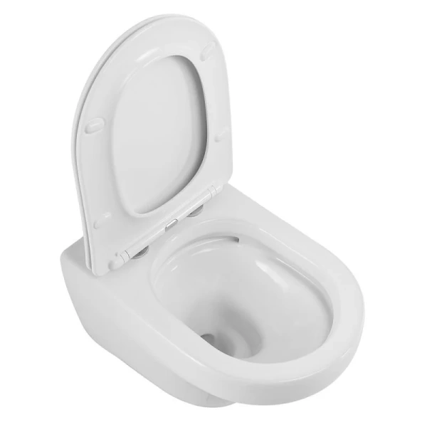 Унитаз подвесной Cezares Duet CZR-2462-TH-TOR с системой Tornado (детальная фотография), белые