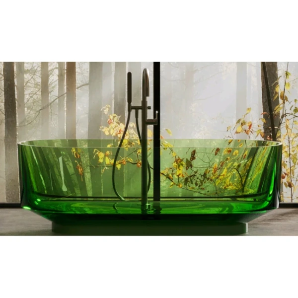 Ванна DEA Design Shadow DD8675 1700 R3, 170 х 72 см, полиэфирная смола, цвет emerald (детальная фотография)