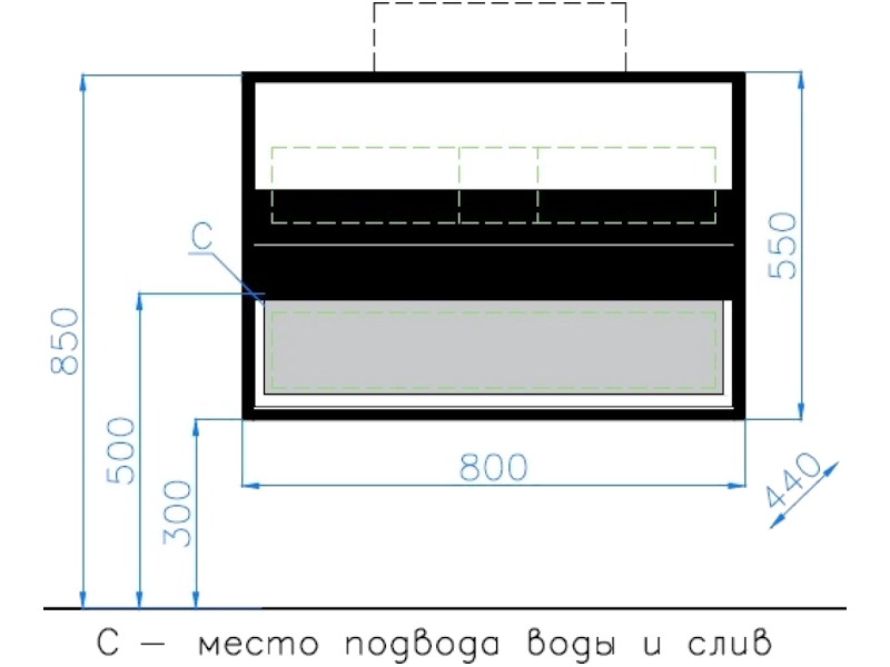 Схема (детальная фотография), окрашенные