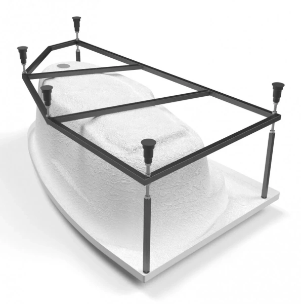 Ванна акриловая Cersanit Joanna 150 x 95 см, асимметричная, белая, левая/правая 63336 (детальная фотография), угловые, приставные, встраиваемые