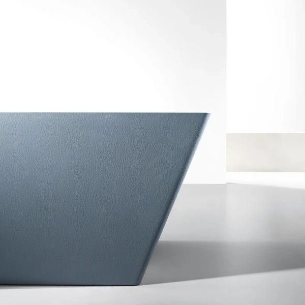 Ванна из искусственного камня Abber Berlin 170x75 см серая AM9912G (детальная фотография), без гидромассажа, большие