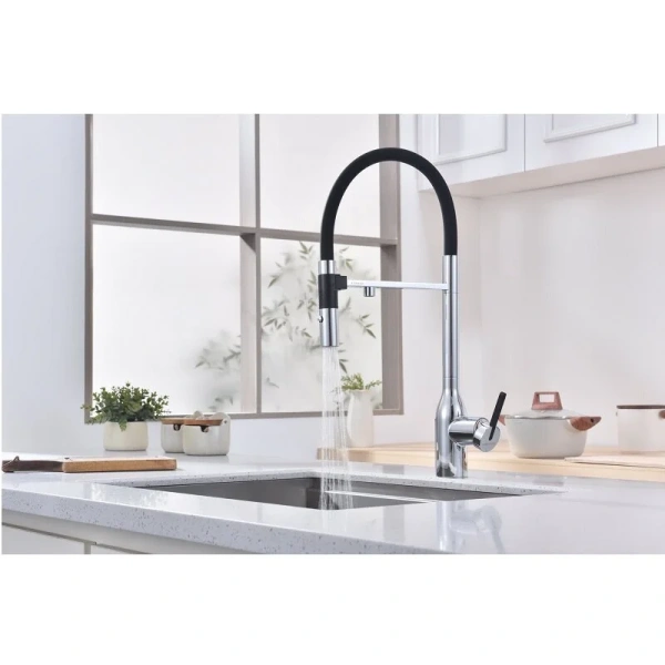 Смеситель для питьевой воды Paulmark Magneto One хром Ma213188-CR (детальная фотография), высокие, из латуни, округлая форма, для питьевой воды с фильтром