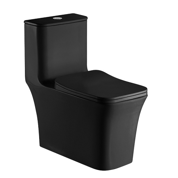 Унитаз моноблок Azario Gressa черный матовый AZ-1111MB (детальная фотография)