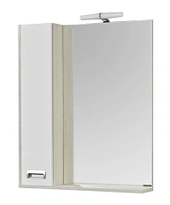 Зеркальный шкаф с подсветкой Акватон Бекка 70 см белый, дуб сомерсет