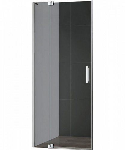Душевая дверь в нишу Cezares Slider 100 см серое стекло, профиль хром - фото 3