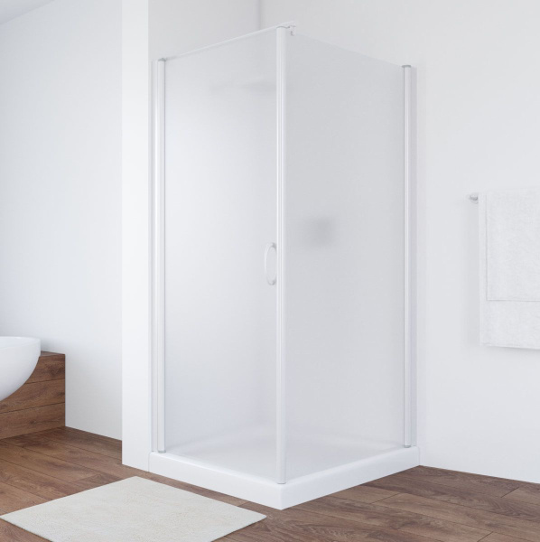 Душевой уголок профиль черный матовый стекло сатин Vegas-glass EP-Fis 90*120 02M 10 L (детальная фотография)