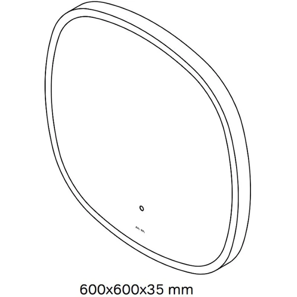 Зеркало с подсветкой Am.Pm Func 60 см с ИК-сенсором M8FMOX0601WGS (детальная фотография), в наличии