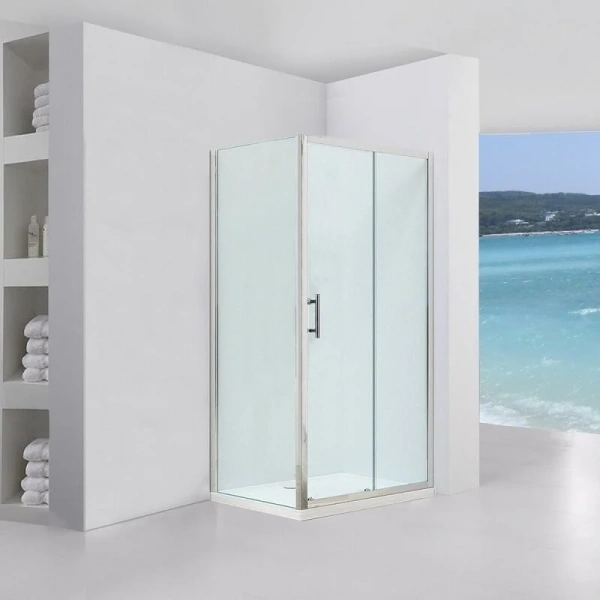 Душевой уголок Black&White Stellar Wind 120x90 см профиль хром стекло прозрачное 1089012 (детальная фотография)