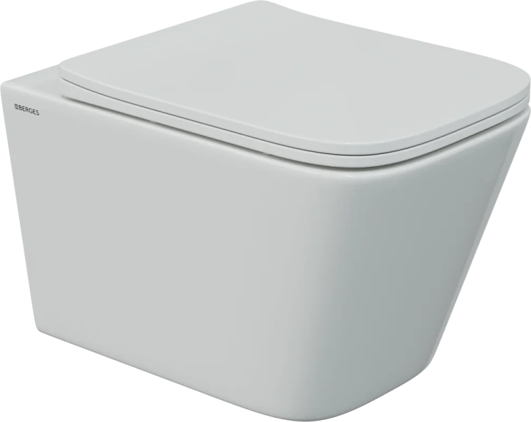 Унитаз подвесной BERGES Floe безободковый 082134 (детальная фотография)