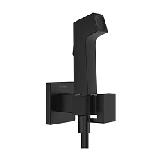 Гигиенический душ со смесителем Hansgrohe Bidette черный матовый