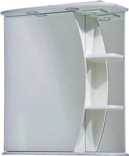 Зеркальный шкаф с подсветкой Misty Луна Э-Лун02060-01Св 60 см ЛДСП (детальная фотография)