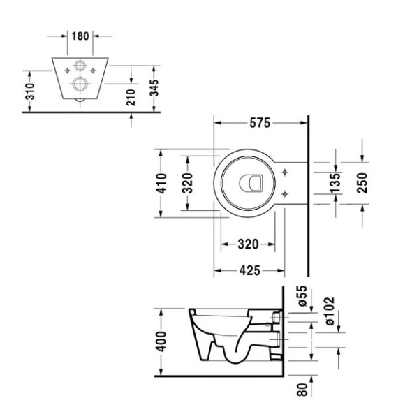 Схема (детальная фотография), без бачка, со скрытым бачком