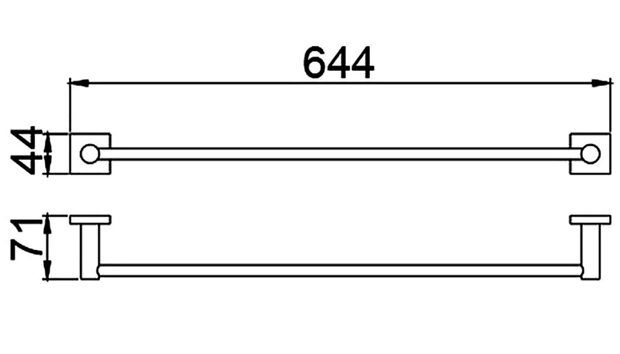 Полотенцедержатель черный Timo Selene 12053/03 (детальная фотография), современные, hi-tech