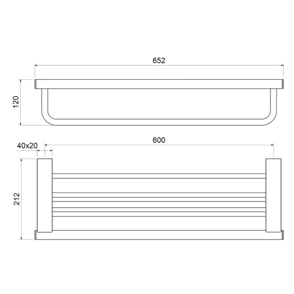 Полочка для ванной Timo Luiro с полотенцедержателем черное золото 18558/18 (детальная фотография), современные, hi-tech