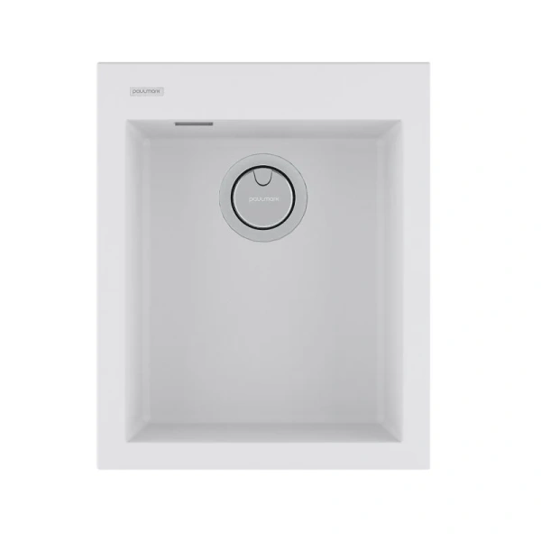 Мойка для кухни Paulmark Decoration 41 см белая матовая PM934150-WH (детальная фотография)