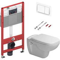 Унитаз с инсталляцией Duravit D-Code с крышкой микролифт