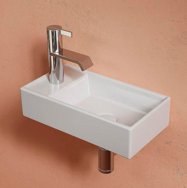 Раковина Ceramica Nova Element 40 см чаша справа белый глянцевый CN6051R (детальная фотография), белые