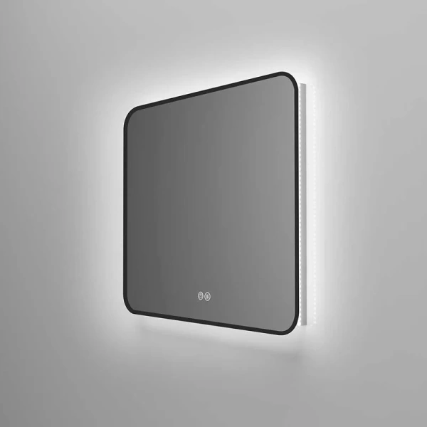 Зеркало с подсветкой Vincea 80 см с чёрной окантовкой, с функцией антизапотевания VLM-3VC800B-2 (детальная фотография), современные, hi-tech