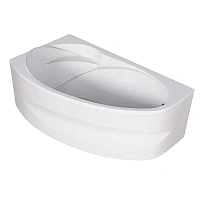 Ванна акриловая 1MarKa Julianna 01дж1410лкп, 170 x 100 см, левая, с панелью, каркасом и сливом-переливом, белая