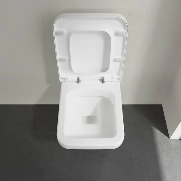 Унитаз подвесной Villeroy & Boch Architectura с покрытием CeramicPlus 5685HRR1 (детальная фотография), белые