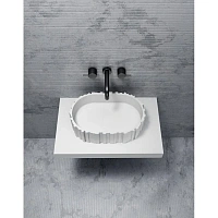 Раковина Abber Stein 56 см белая матовая