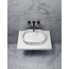 Раковина Abber Stein 56 см белая матовая