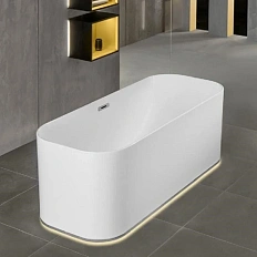 Ванна квариловая Villeroy&Boch Finion UBQ177FIN7N100V101, 170 x 70 см, отдельностоящая, с подсветкой, белая