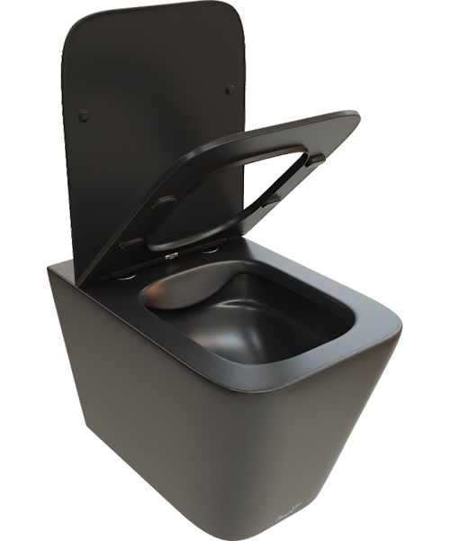 Унитаз подвесной Ceruttispa Maiella черный CT9163 (детальная фотография), подвесные, встраиваемые