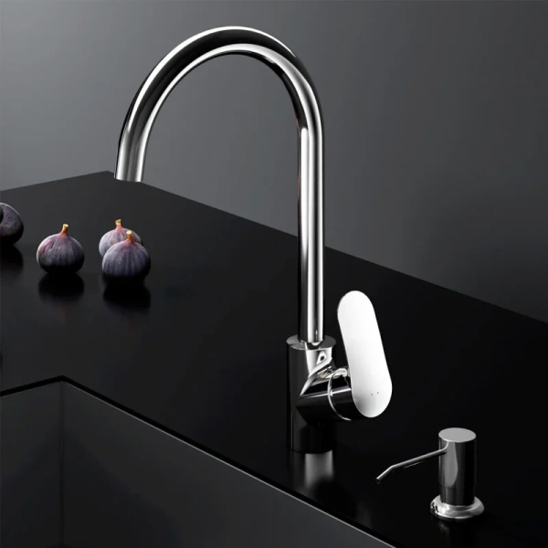 Смеситель для кухни AM.PM Like F8007D с универсальным диспенсером (детальная фотография), современные, hi-tech