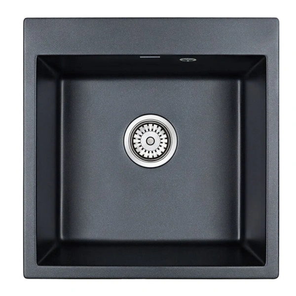 Мойка для кухни Paulmark Praktisch 51 см черный металлик PM105152-BLM (детальная фотография)