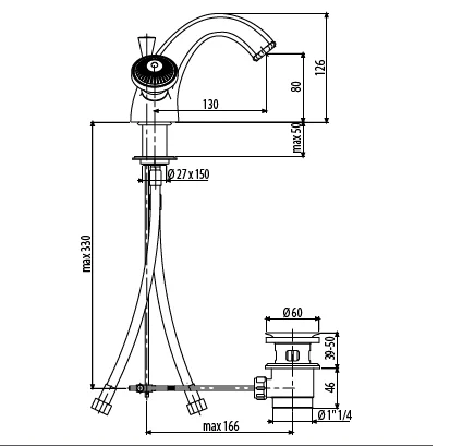 Смеситель для раковины Migliore Fortis с термостатом 25045 (детальная фотография), для раковины