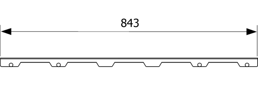 Панель для слива из нержавеющей стали, 90 см, цвет матовый хром, Tece TECEdrainline steel II 600983 (детальная фотография), в наличии index_1