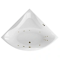 Ванна гидромассажная Excellent Glamour Line 150 x 150 см, белый/бронза, WAEX.GLA15.LINE.BR