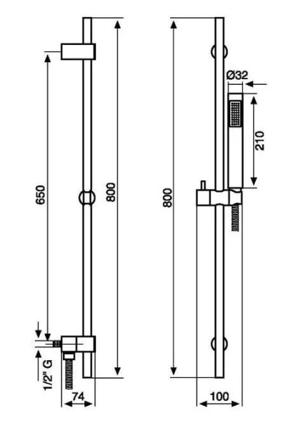 Душевая система Emmevi CRC02669 (детальная фотография), душевые гарнитуры